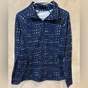 Under armor Navy and White womens Quarter-Zip Pullover medium